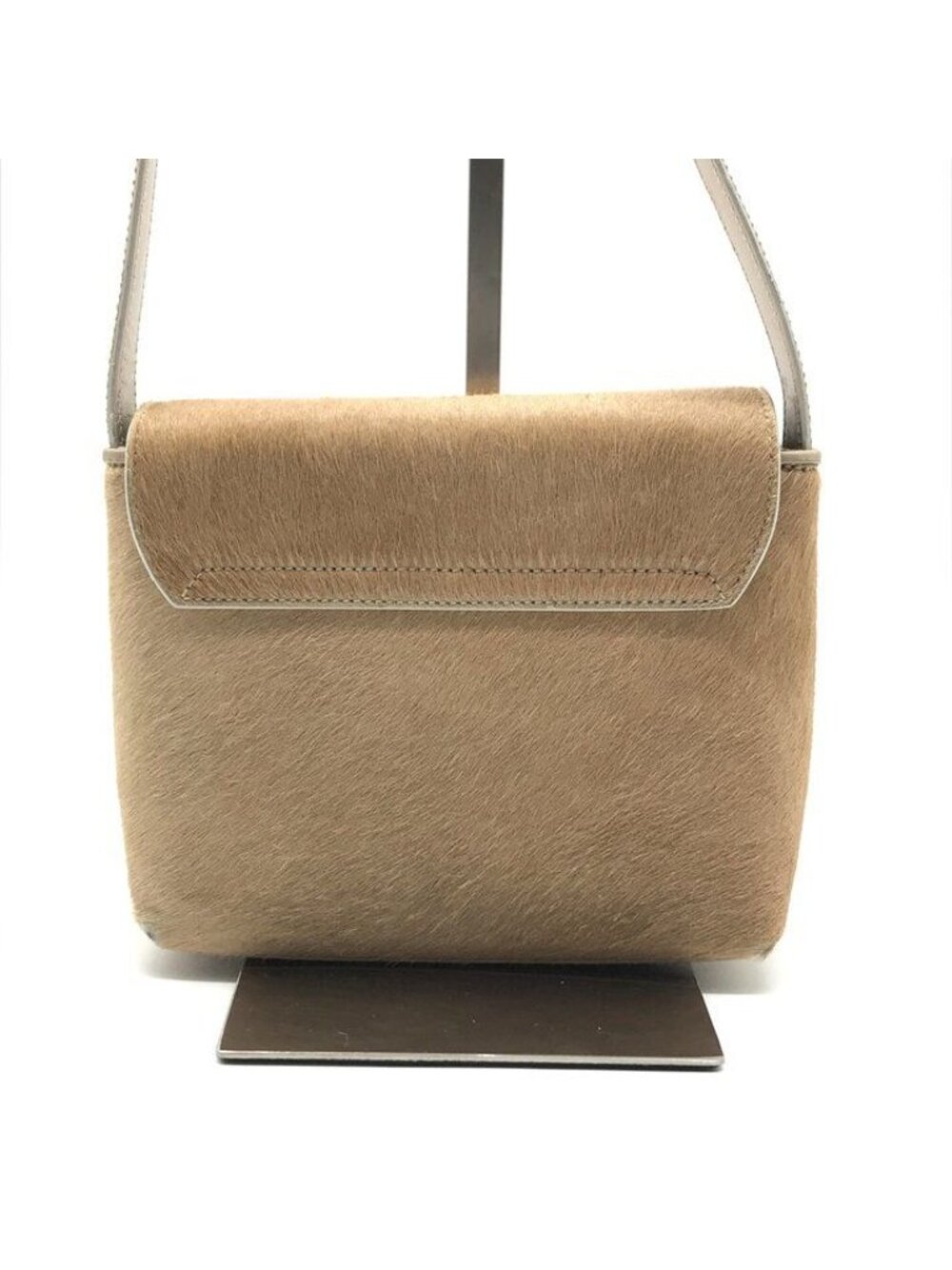 Gucci Vintage Calf Hair Shoulder Bag Beige G Logo - Picture 3 of 10
